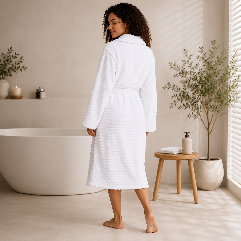 Luxe Cotton Waffle Bath Robe
