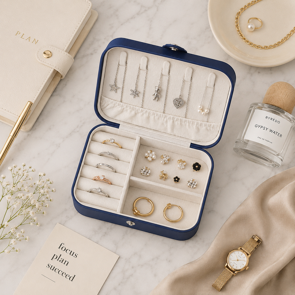 Travel Jewelry Organizer Case