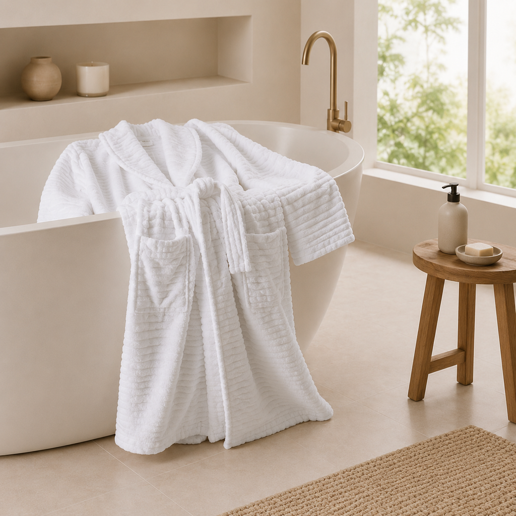 Luxe Cotton Waffle Bath Robe