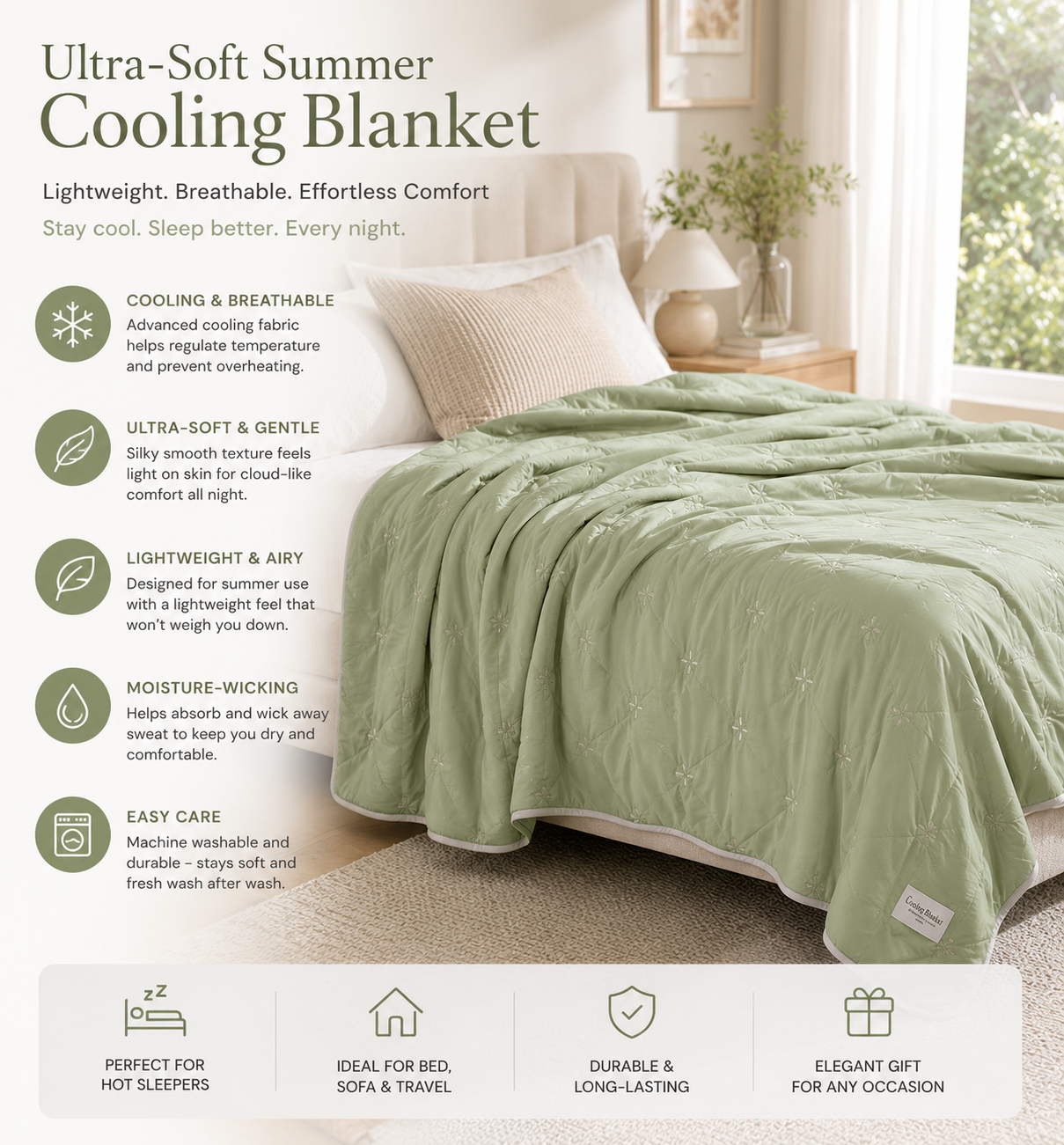 Ultra-Soft Summer Cooling Blanket