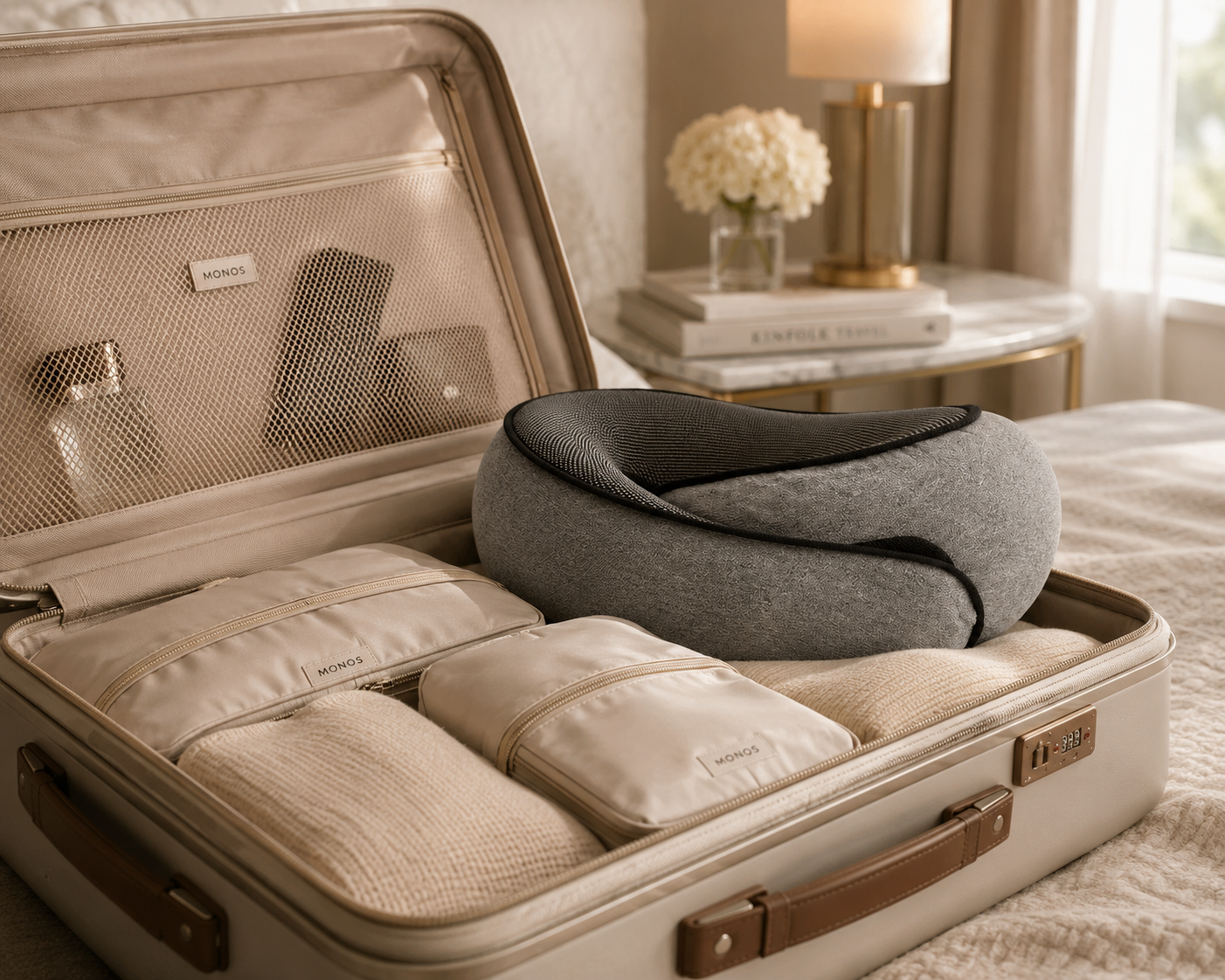 Ergonomic Memory Foam Travel Neck Pillow