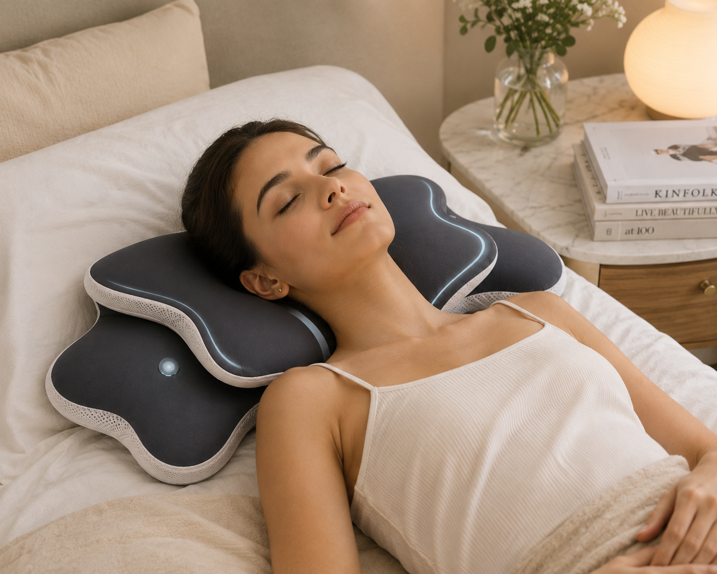 Ergonomic Memory Foam Neck Support Pillow