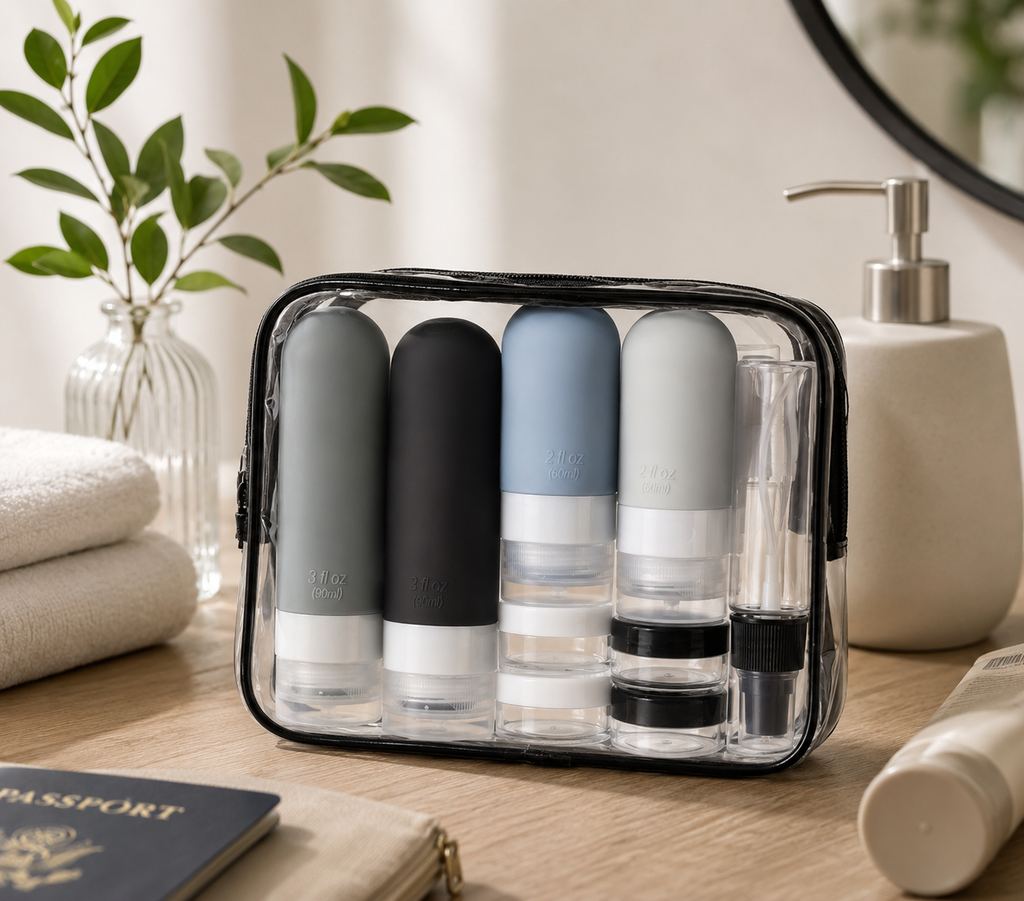 Premium Silicone Travel Bottle Set