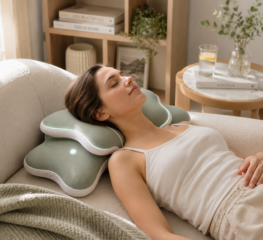 Ergonomic Memory Foam Neck Support Pillow