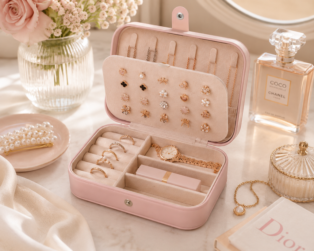 Travel Jewelry Organizer Case
