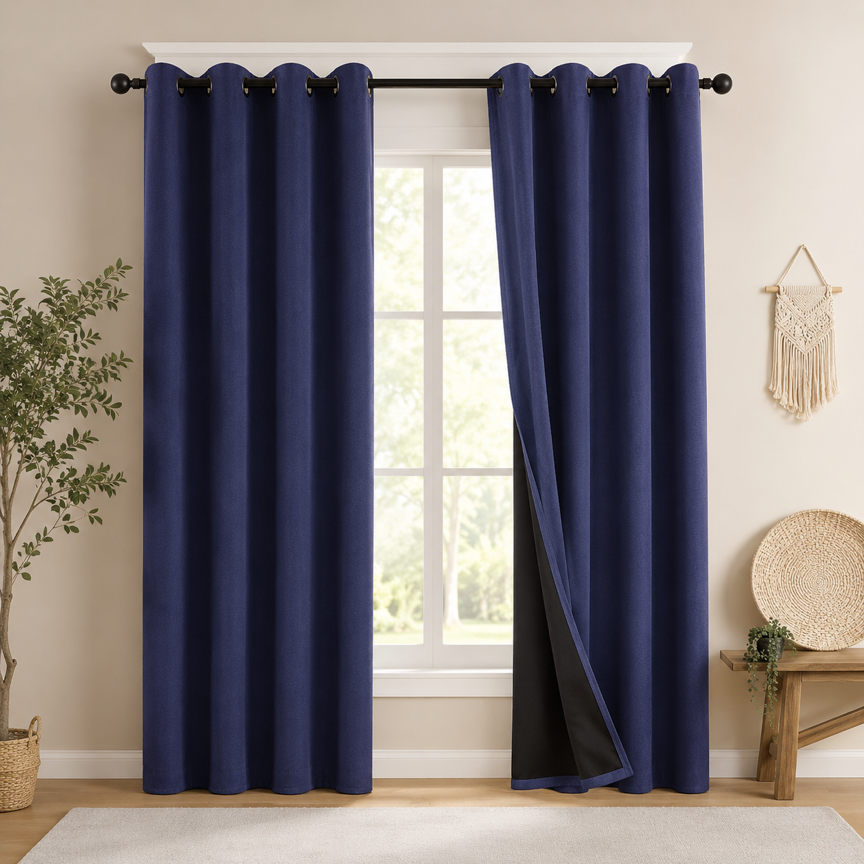 Luxury Blackout Curtains | Thermal Insulated Room Darkening Window Panels for Bedroom & Living Room