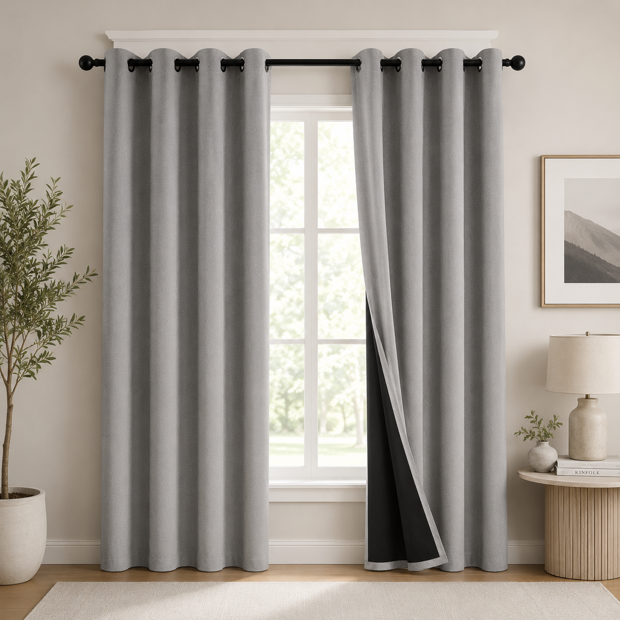 Luxury Blackout Curtains | Thermal Insulated Room Darkening Window Panels for Bedroom & Living Room