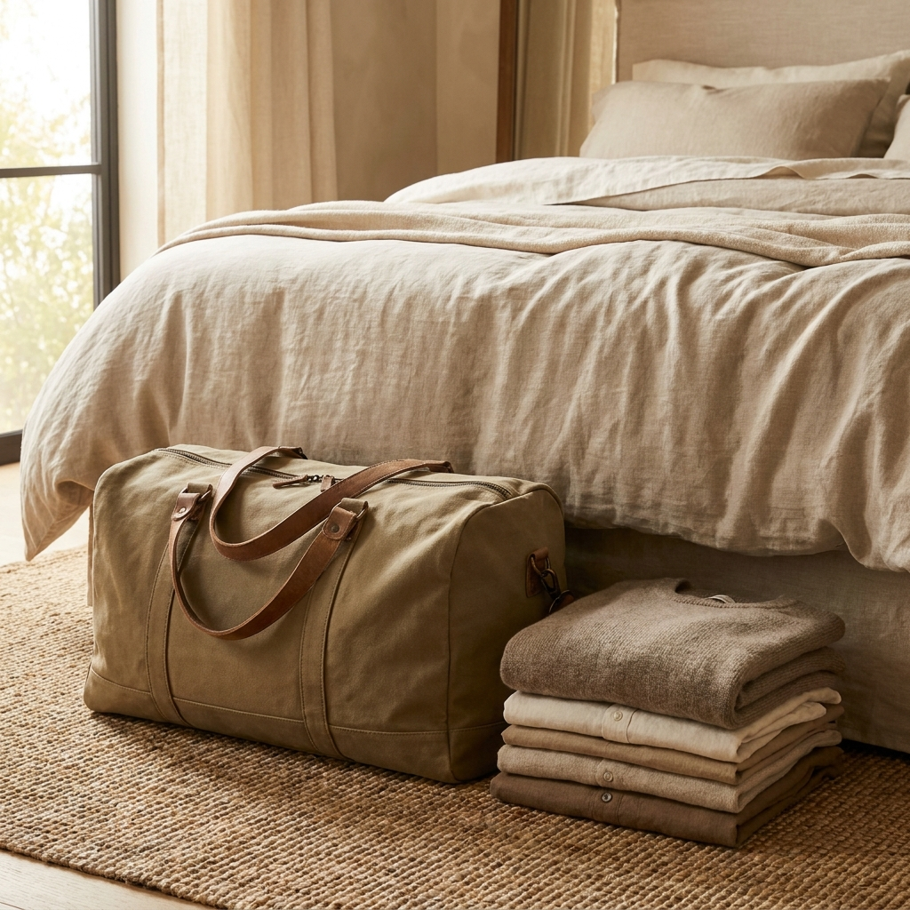 Canvas Weekender Duffle Bag lifestyle photo